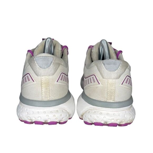 Brooks Womens Ghost 12 1203051B186 White Running Shoes Sneakers Size 10 B - Picture 8 of 9